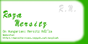 roza mersitz business card